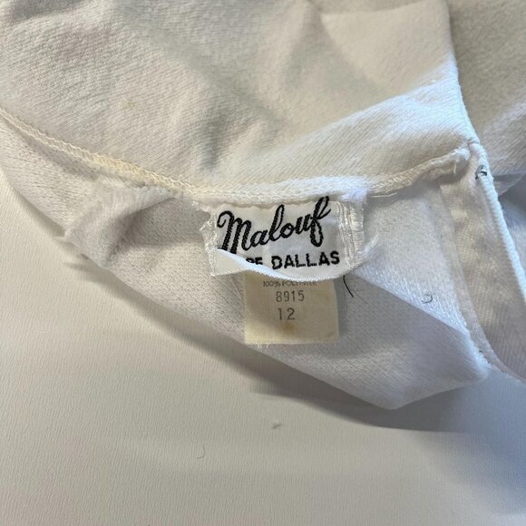 Malouf of Dallas Vintage Mod Go Go Dress MCM 60s 70s Gem Ladies MED USA made - Picture 6 of 9